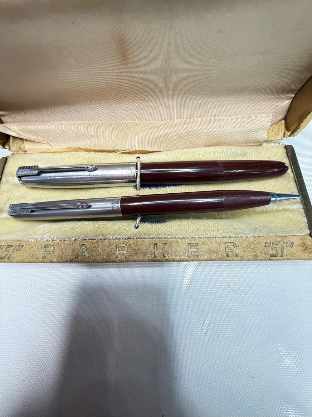 Parker 51 Fountain Pen and Pencil Set, Vintage.